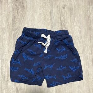 4 for $20 Navy Blue Shark Print Kids Shorts